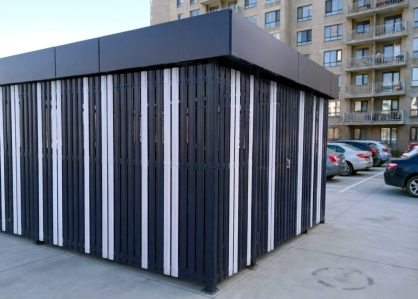 Навес для мусорных контейнеров 16x2.5 м